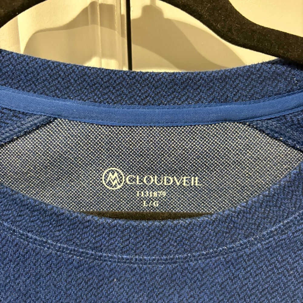 EUC Cloudveil Men's Blue & Grey long sleeve sweater - Size Large EUC - Picture 4 of 4
